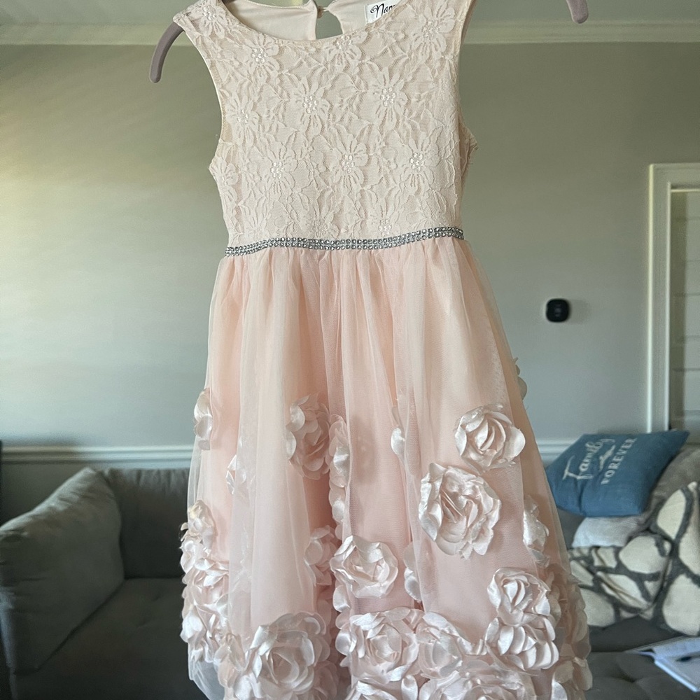 Pale peach formal dress 6x